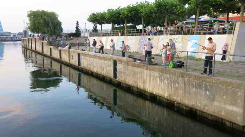 20.07.2025 •  Kieler Innenstadt, Makrelen angeln • Angeln an der Klappbrücke