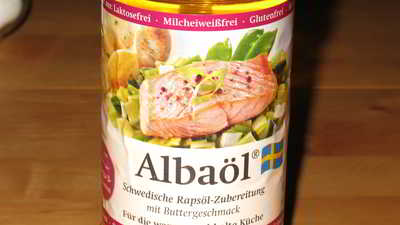 Albaöl aus Schweden für das Braten von fetten Heringen