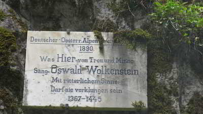 Gedenkstein für Oswald von Wolkenstein