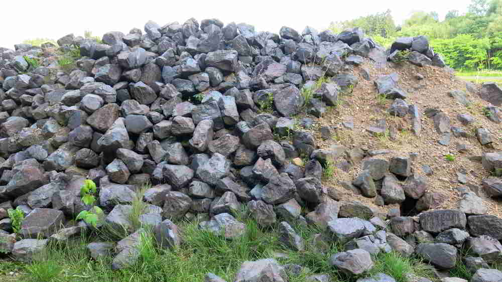 Steinpackung am NOK gesehen beim Angeln nach Zander